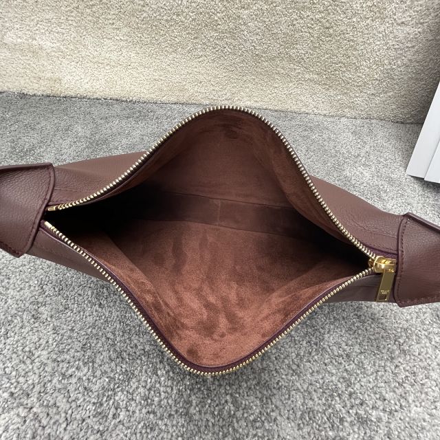 Celine original calfskin medium romy bag 197443 burgundy