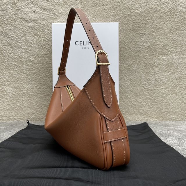 Celine original calfskin medium romy bag 197443 tan