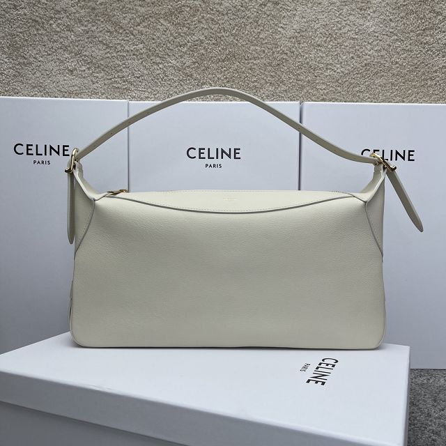 Celine original calfskin medium romy bag 197443 white