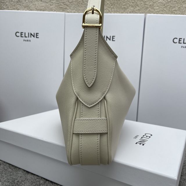 Celine original calfskin medium romy bag 197443 white