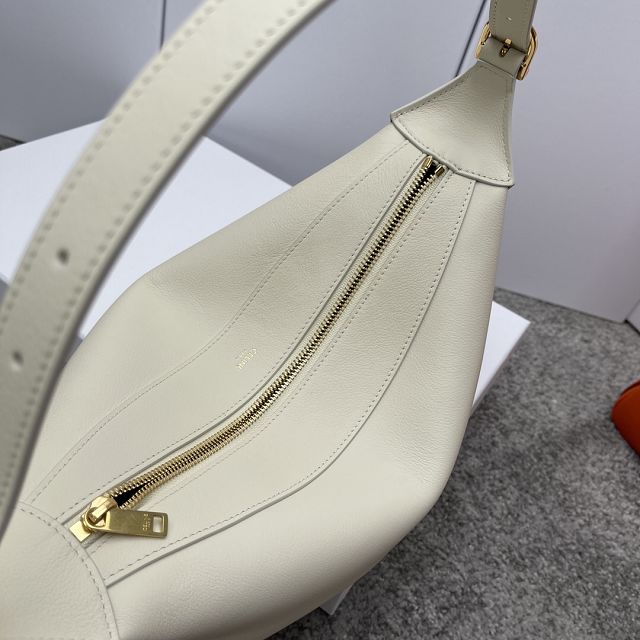 Celine original calfskin medium romy bag 197443 white