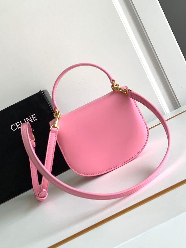 Celine original patent calfskin mini besace bag 10L063 pink