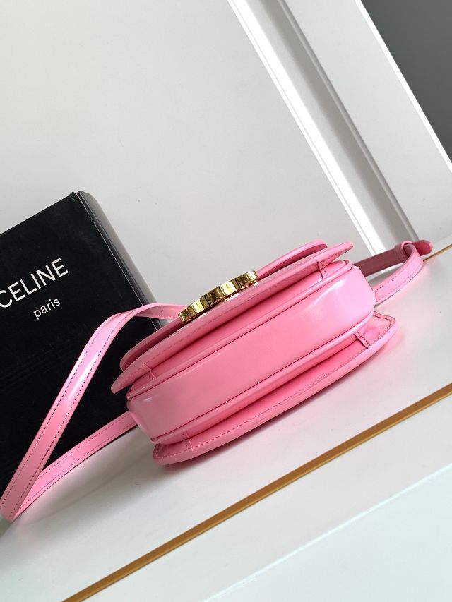 Celine original patent calfskin mini besace bag 10L063 pink