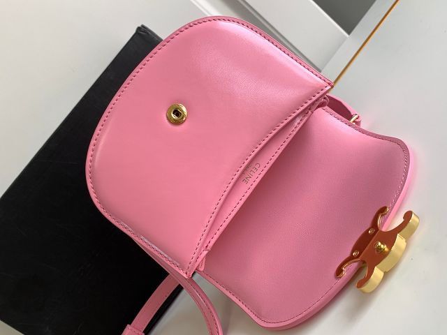 Celine original patent calfskin mini besace bag 10L063 pink