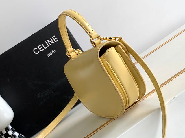 Celine original patent calfskin mini besace bag 10L063 yellow