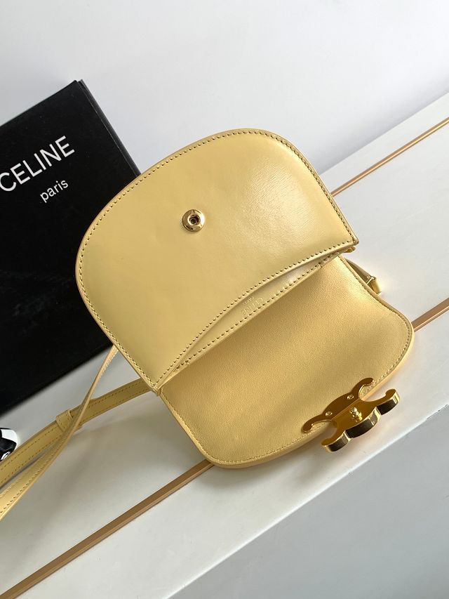 Celine original patent calfskin mini besace bag 10L063 yellow