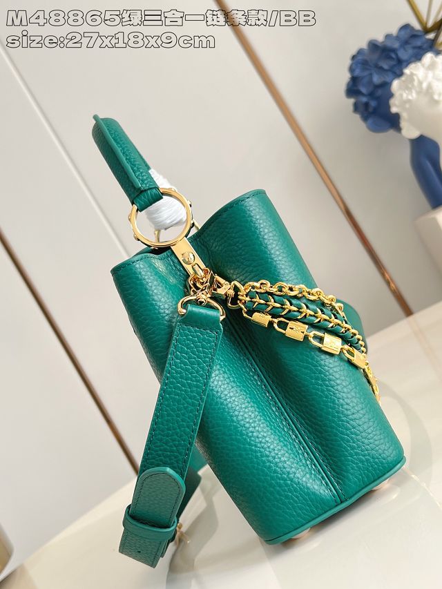 Louis vuitton original calfskin capucines BB M12345 green