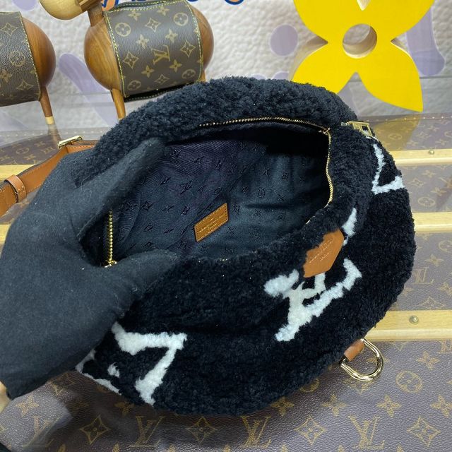 Louis vuitton original shearling bumbag M11799 black