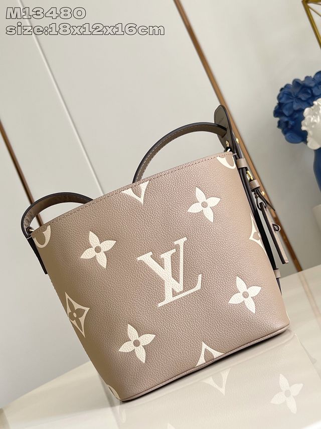 Louis vuitton original calfskin all in BB handbag M13045 grey