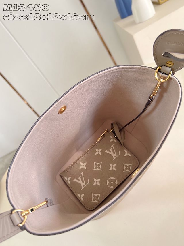 Louis vuitton original calfskin all in BB handbag M13045 grey