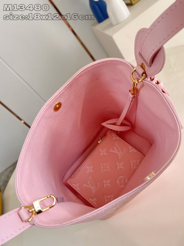 Louis vuitton original calfskin all in BB handbag M14356 pink