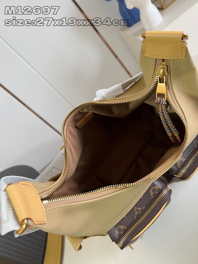 Louis vuitton original calfskin hobo cargo M12697 beige