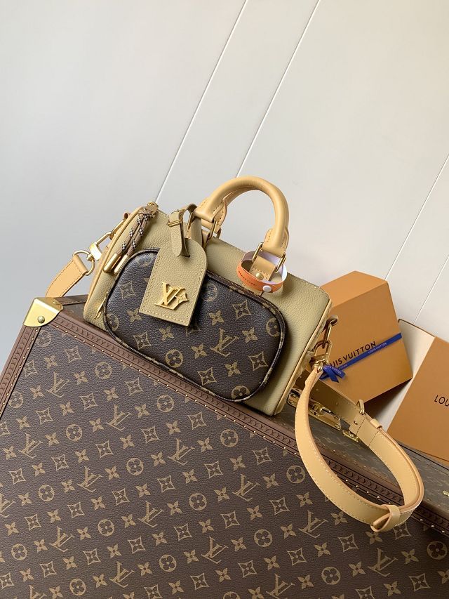 Louis vuitton original calfskin keepall 25 M12627 beige