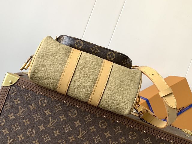 Louis vuitton original calfskin keepall 25 M12627 beige