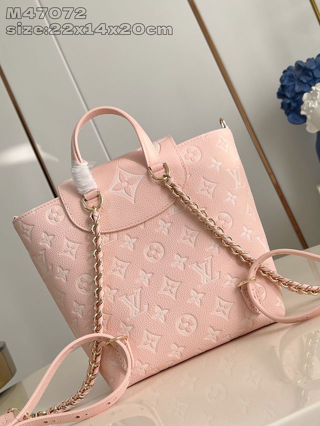 Louis vuitton original calfskin mini backpack M12987 light pink