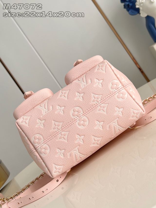 Louis vuitton original calfskin mini backpack M12987 light pink