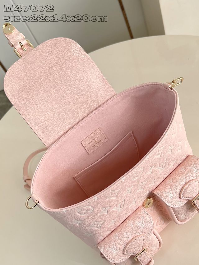 Louis vuitton original calfskin mini backpack M12987 light pink