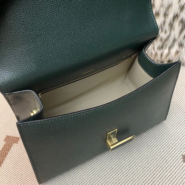 Valextra original calfskin iside medium bag 56028 blackish green