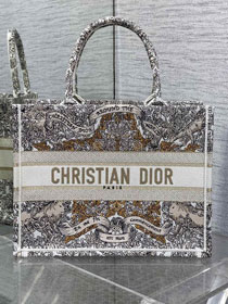 Dior original cotton medium book tote bag M1296 