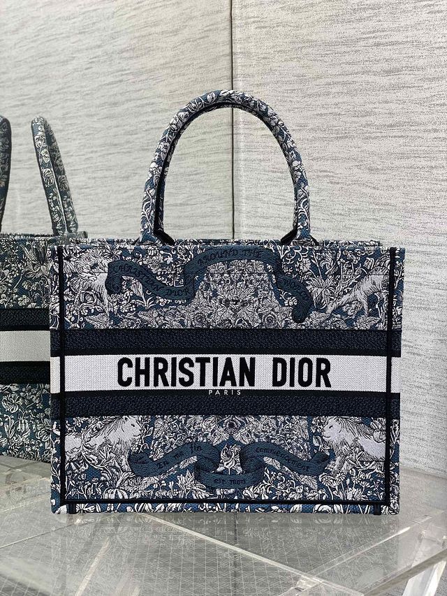 Dior original cotton medium book tote bag M1296 