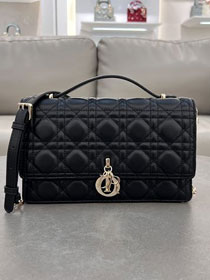 Dior original lambskin my dior top handle bag M0997 black