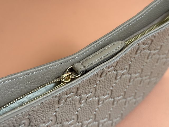 GG original calfskin emblem medium shoulder bag 815277 taupe