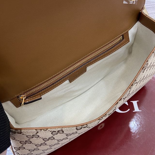GG original canvas blondie large top handle bag 815716 brown