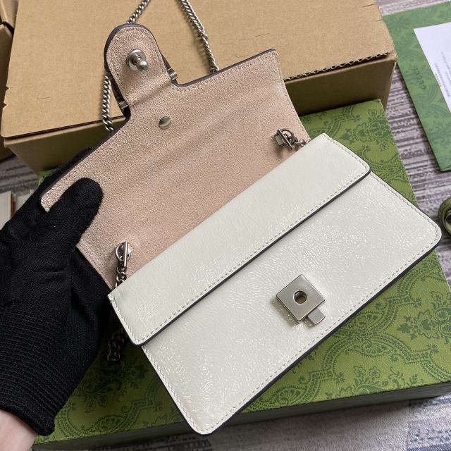 GG original shiny calfskin dionysus mini bag 795368 white