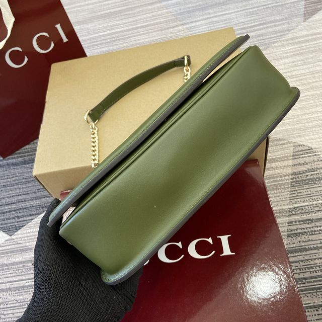 GG original suede calfskin blondie medium shoulder bag 815715 green