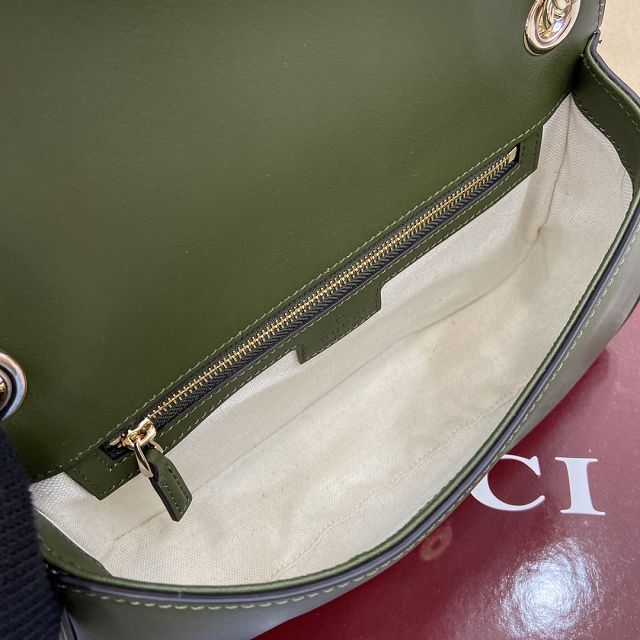 GG original suede calfskin blondie medium shoulder bag 815715 green