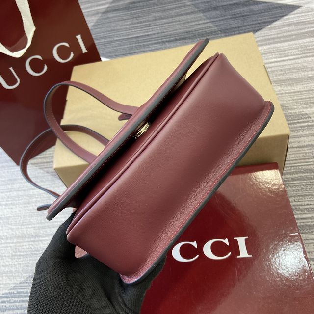 GG original suede calfskin blondie small shoulder bag 815700 red