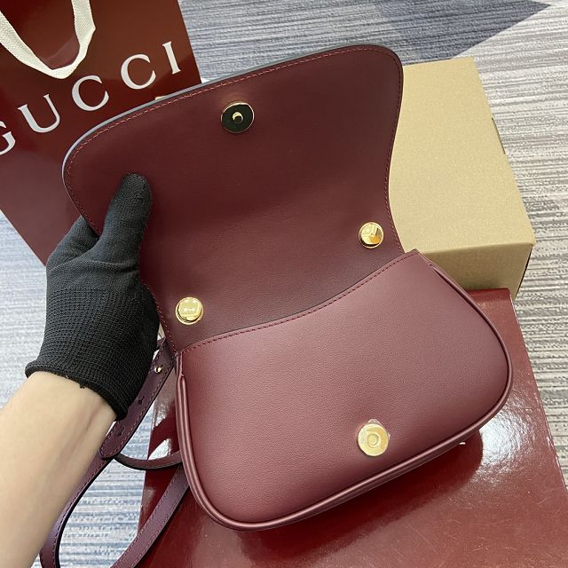 GG original suede calfskin blondie small shoulder bag 815700 red