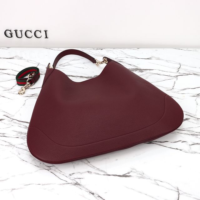 GG original calfskin B large shoulder bag 820169 bordeaux