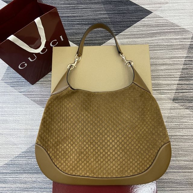 GG original suede B large shoulder bag 815924 brown