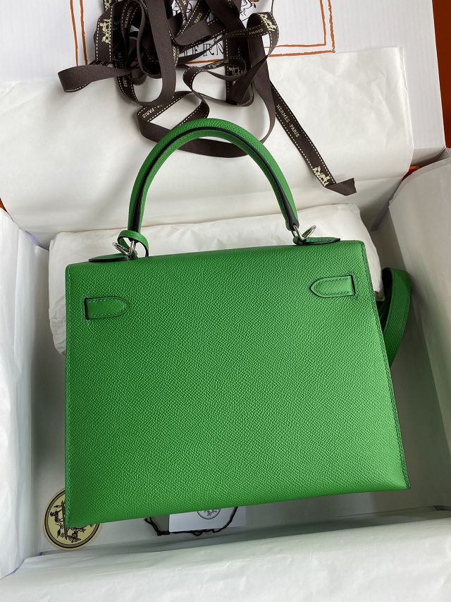 Hermes original epsom leather kelly 25 bag K25-1 bamboo