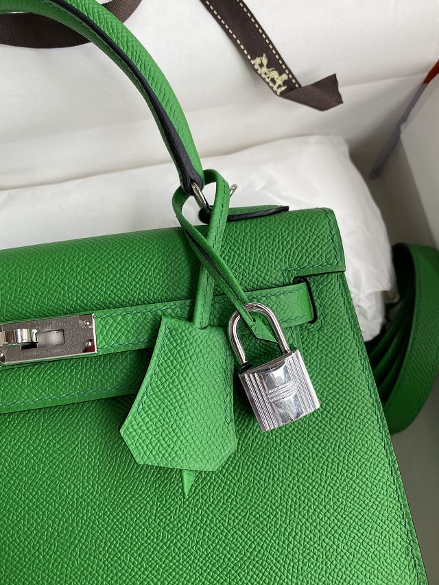 Hermes original epsom leather kelly 25 bag K25-1 bamboo