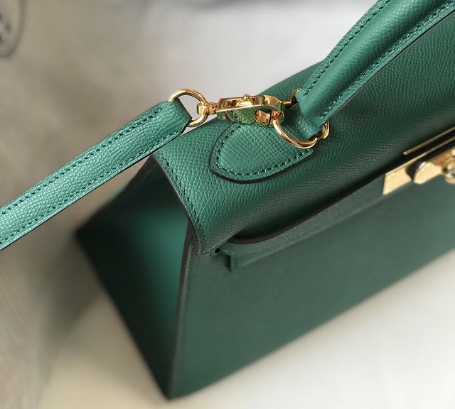 Hermes original epsom leather kelly 32 bag K32-1 malachite