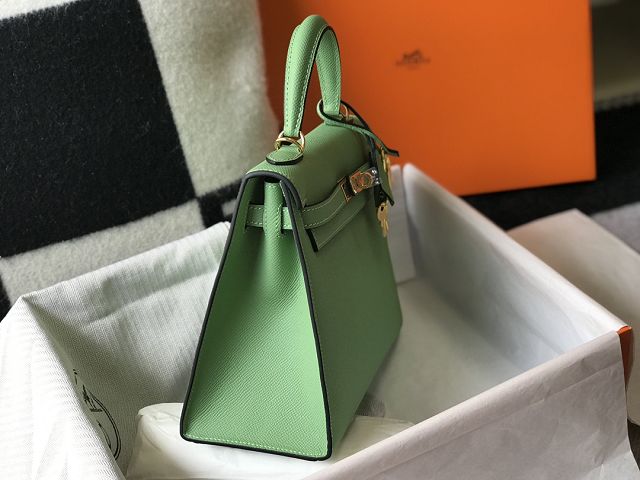 Hermes original epsom leather kelly 32 bag K32-1 vert criquet 