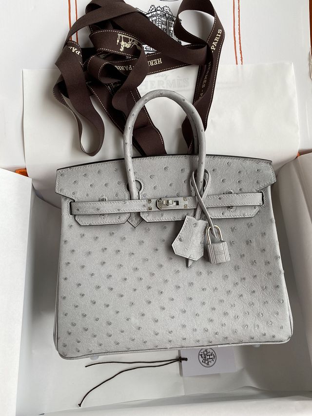 Hermes genuine ostrich leather birkin 35 bag K350 