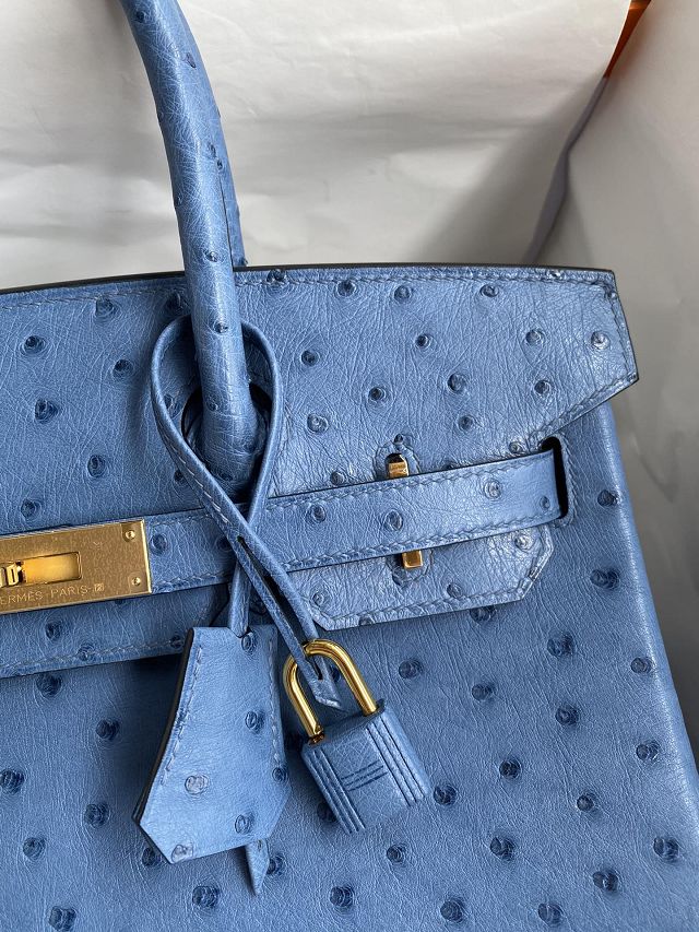Hermes genuine ostrich leather birkin 35 bag K350 