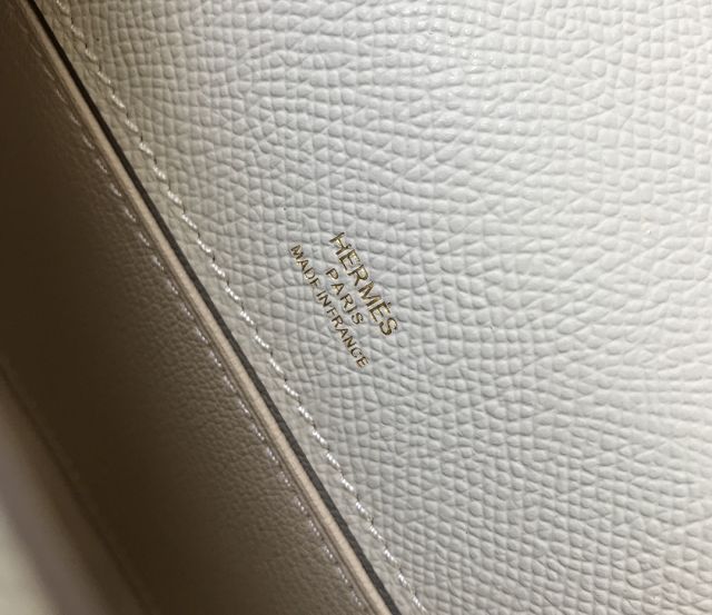 Hermes original epsom leather mini kelly 22 clutch K012 craie 