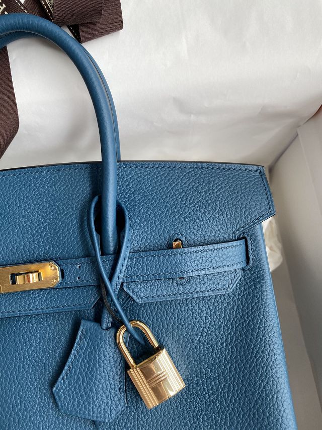 Hermes original togo leather birkin 25 bag H25-1 colvert