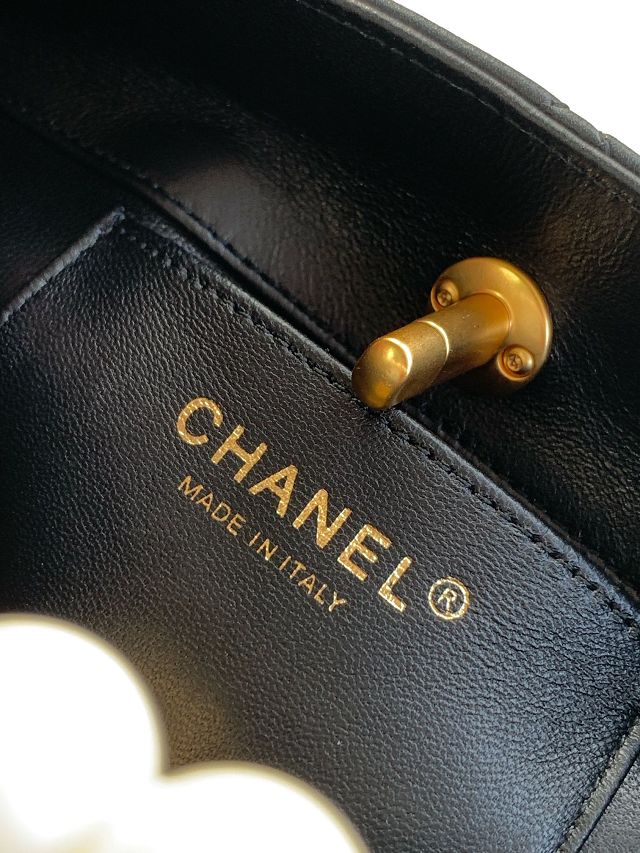 CC original lambskin small tote bag AS5413 black