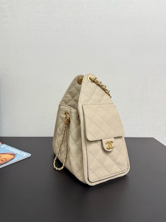 CC original grained calfskin 25 small handbag AS5293 apricot