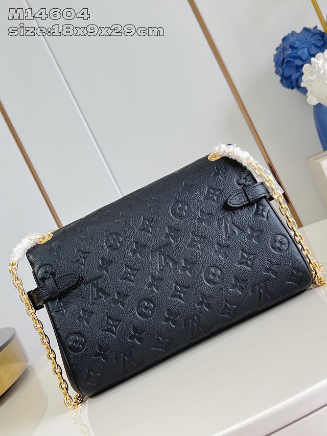 Louis vuitton original calfskin anytime flap bag M14606 black