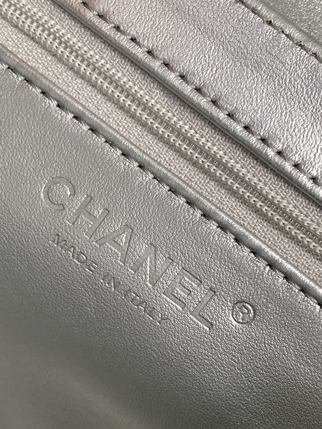 CC original calfskin mini shopping bag AS4416 silver