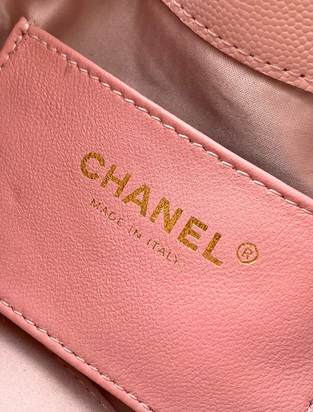 CC original grained calfskin 25 mini handbag AS5631 pink