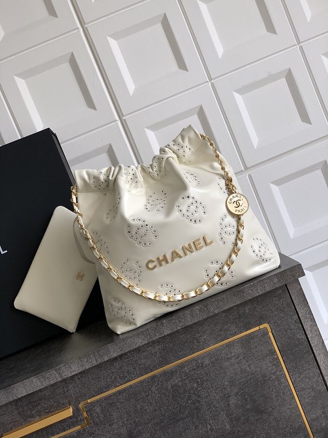 CC original calfskin 22 small handbag AS3260 white