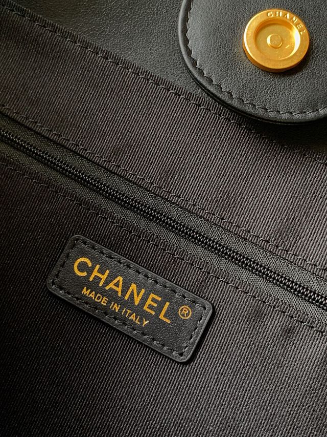 CC original calfskin small shopping bag AS3257 black