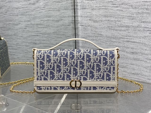 Dior original fabric 30 montaigne cigale pouch S4302 blue